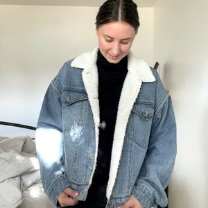 Trucker Denim jacket with Sherpa